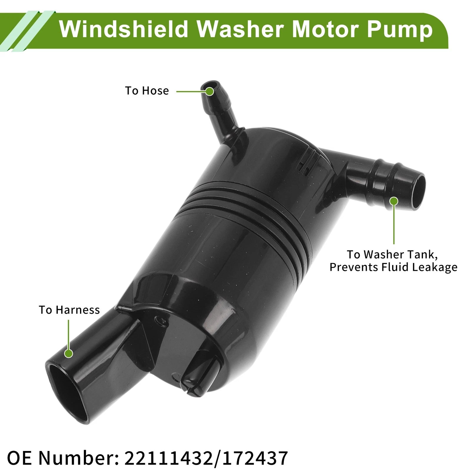 Washer Fluid Pump for Buick Century (1994–1996) No. 22111432