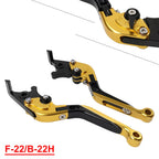 Gold CNC Extendable Brake Clutch Levers for BMW S1000RR S1000R (2015-2019)