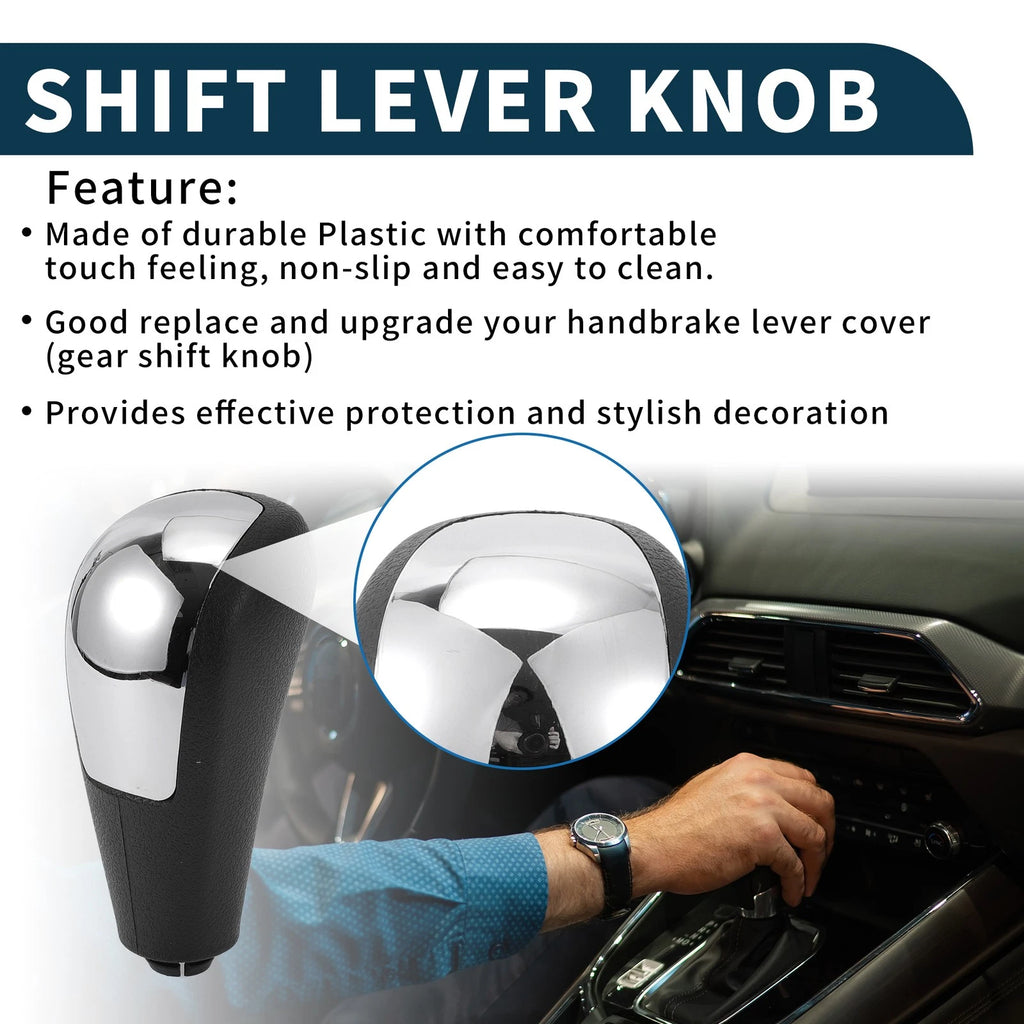 Automatic Gear Shift Knob for Ford Focus MK2 (2005–2012) Plastic Black Silver