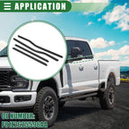 Set of 1 Window Weatherstrip for Ford F-250 (2013–2016) Rubber No.F81Z2625596AA Black