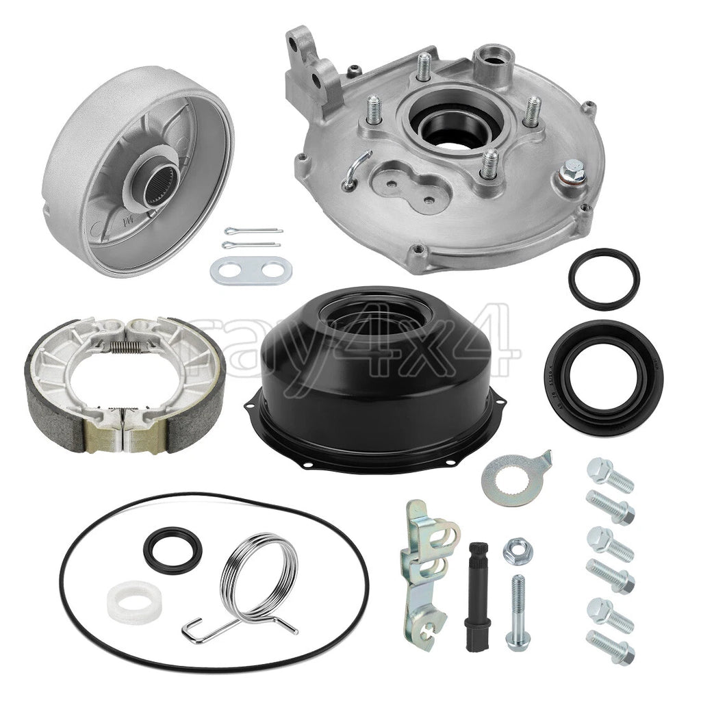 Rear Brake Drum Hub Plate Cover Seals Kit for Honda Rancher 420 (2007–2014)