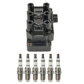 Set of 6 Bosch Ignition Coils & Nickel Spark Plugs for BMW E30 E36 E39, VW Corrado, Passat
