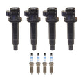 Set of 4 Ignition Coils & Spark Plugs for Ford Escape, Fusion, MKZ (L4)