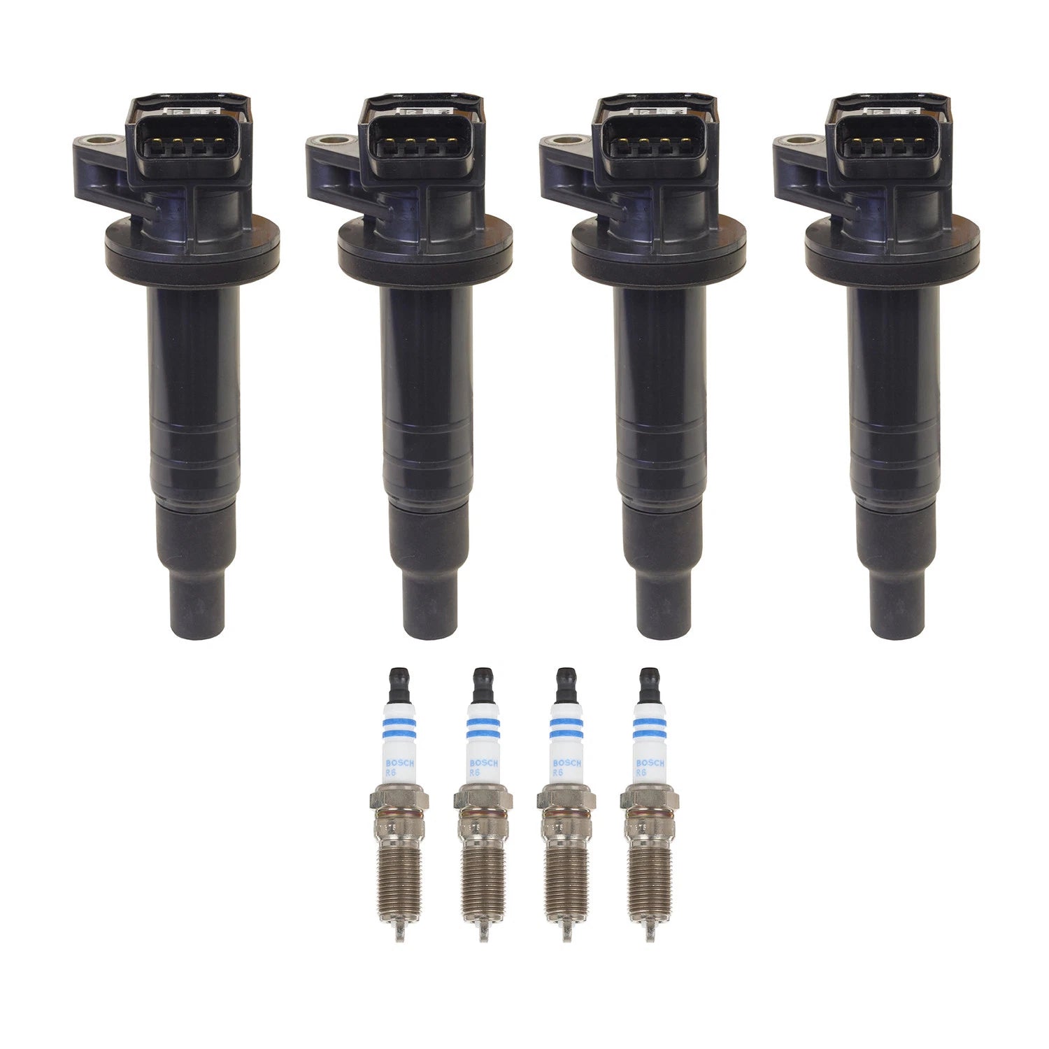 Set of 4 Ignition Coils & Spark Plugs for Ford Escape, Fusion, MKZ (L4)