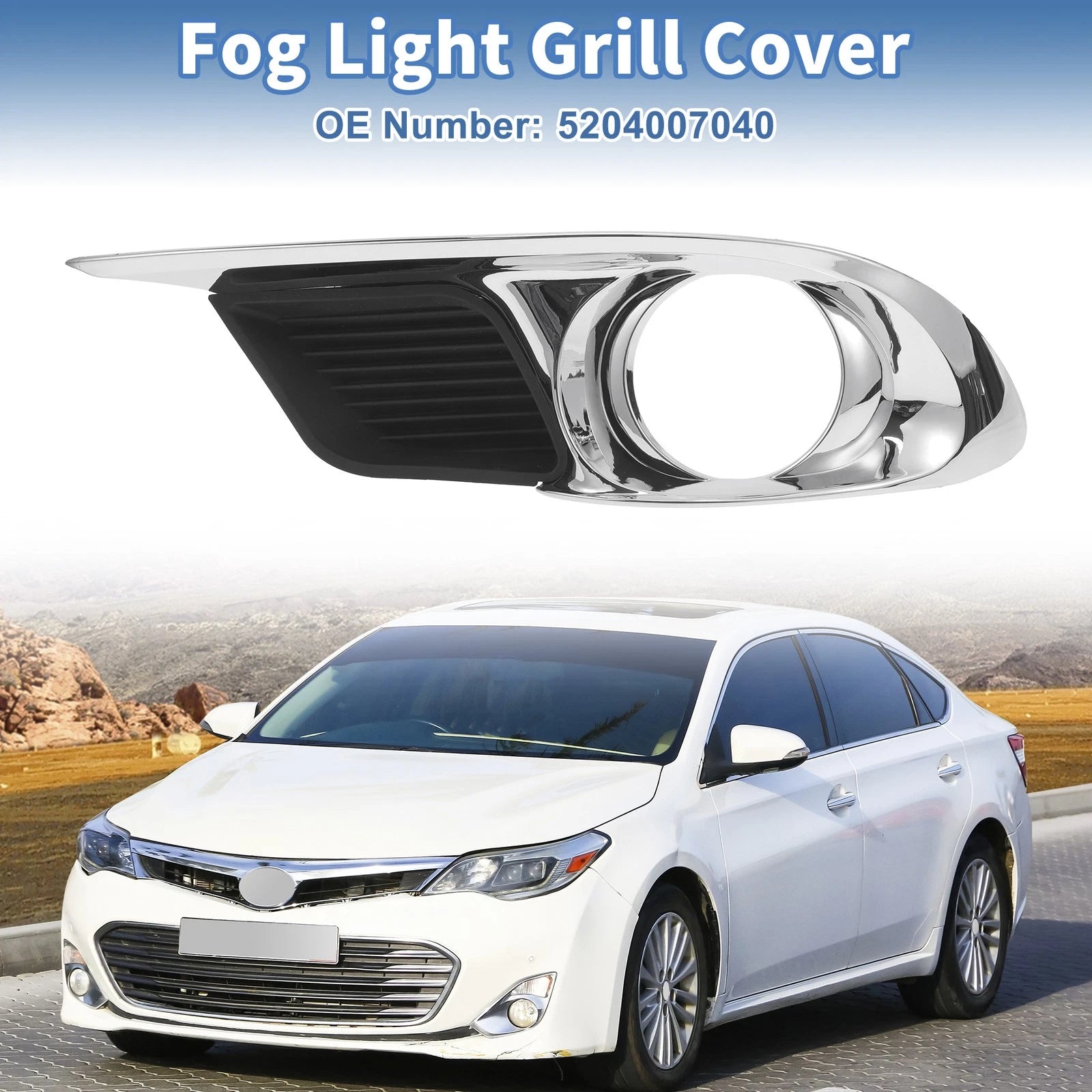 1 Pc Fog Light Grill for Toyota Avalon (2011–2012) No. 5204007040