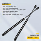 Set of 2 Rear Window Glass Lift Supports for GMC Yukon & Chevrolet Suburban