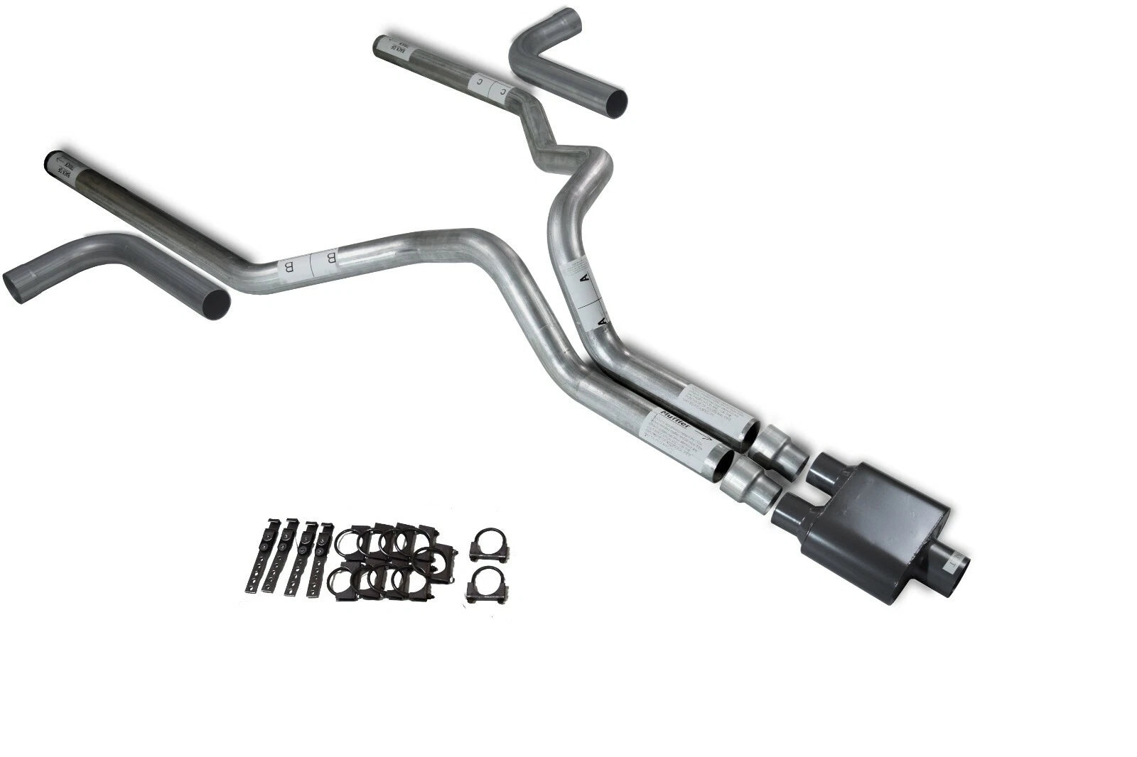 3" Dual Exhaust Kit for Chevy GMC 1500 (1996–1999) 1 Chamber Muffler