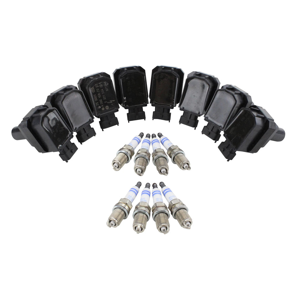 Set of 8 Ignition Coils & Double Platinum Spark Plugs for Mercedes W140 R129