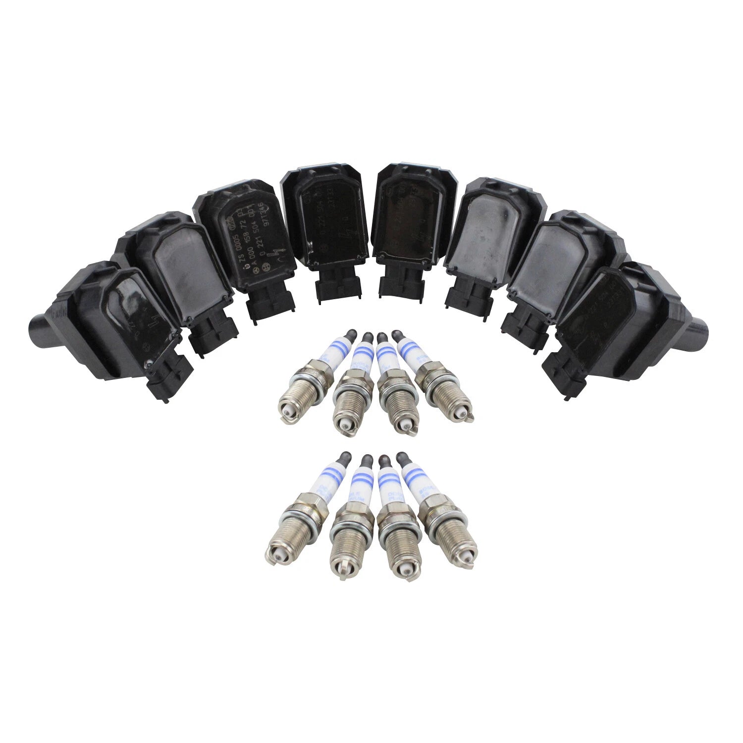Set of 8 Ignition Coils & Double Platinum Spark Plugs for Mercedes W140 R129