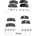 Set of 4 Semi-Metallic Brake Pads for Toyota Previa (1991–1996)
