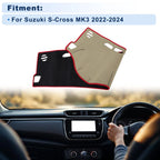 Dash Cover for Suzuki S-Cross MK3 (2022–2024) Flannel Black Red Edge