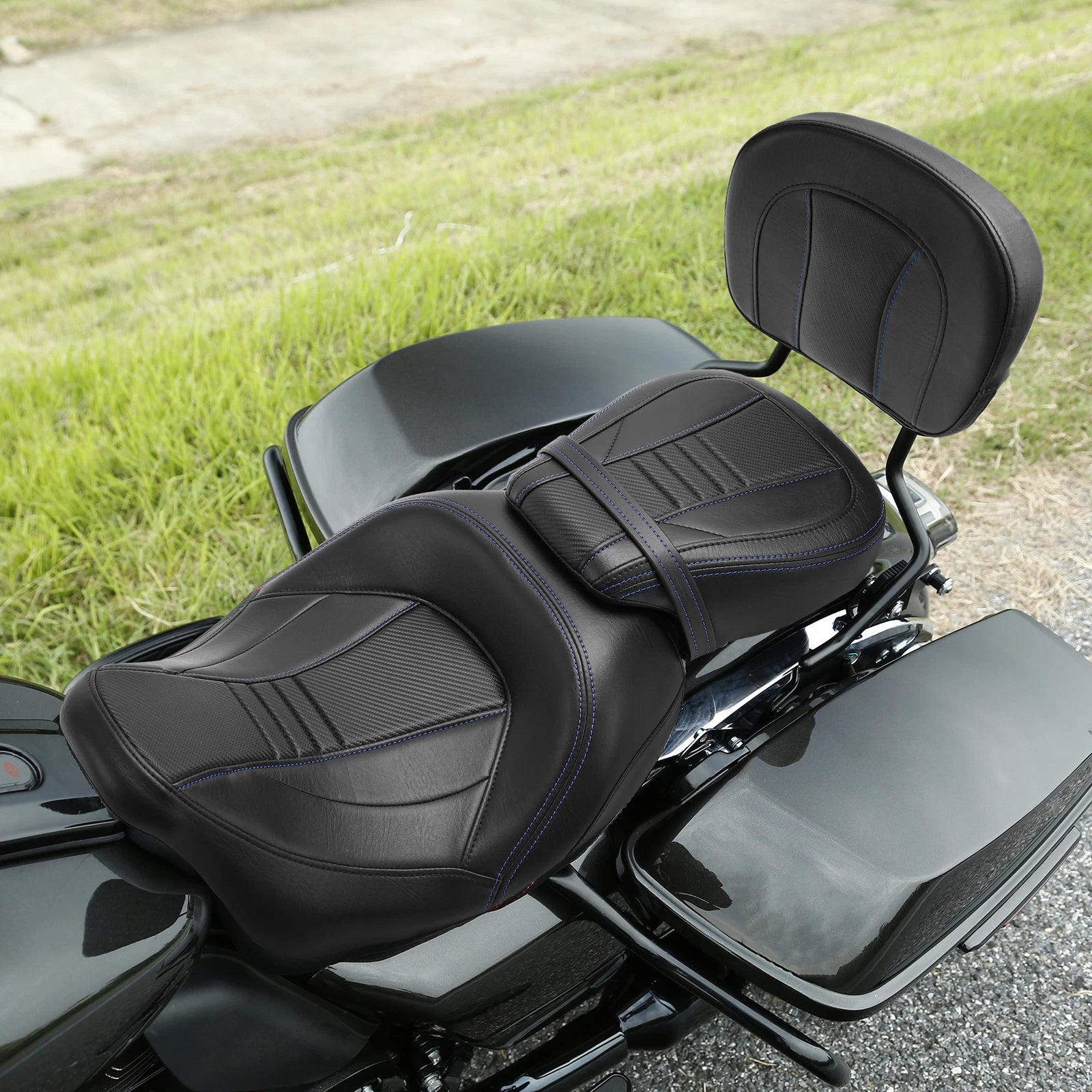 Sissy Bar Backrest Pad for Harley Electra Glide (2014–2023) Black
