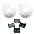 Rear Rotors & Low-Met Disc Brake Pad Kit for Mercedes W201 190D 190E (1983–1993)