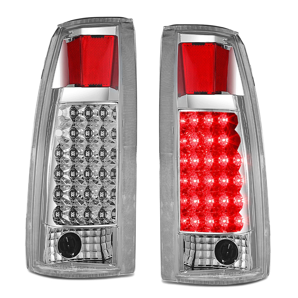 LED Tail Light Brake Reverse Lamp Chrome for Chevy C/K Pickup Suburban (1992–1999)