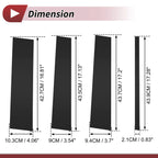 8 Pcs Door Pillar Window Trim for Ford Flex (2009–2015) Black
