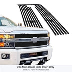 Black Billet Grille Insert for Chevy Silverado 2500 HD/3500 HD (2015-2018)