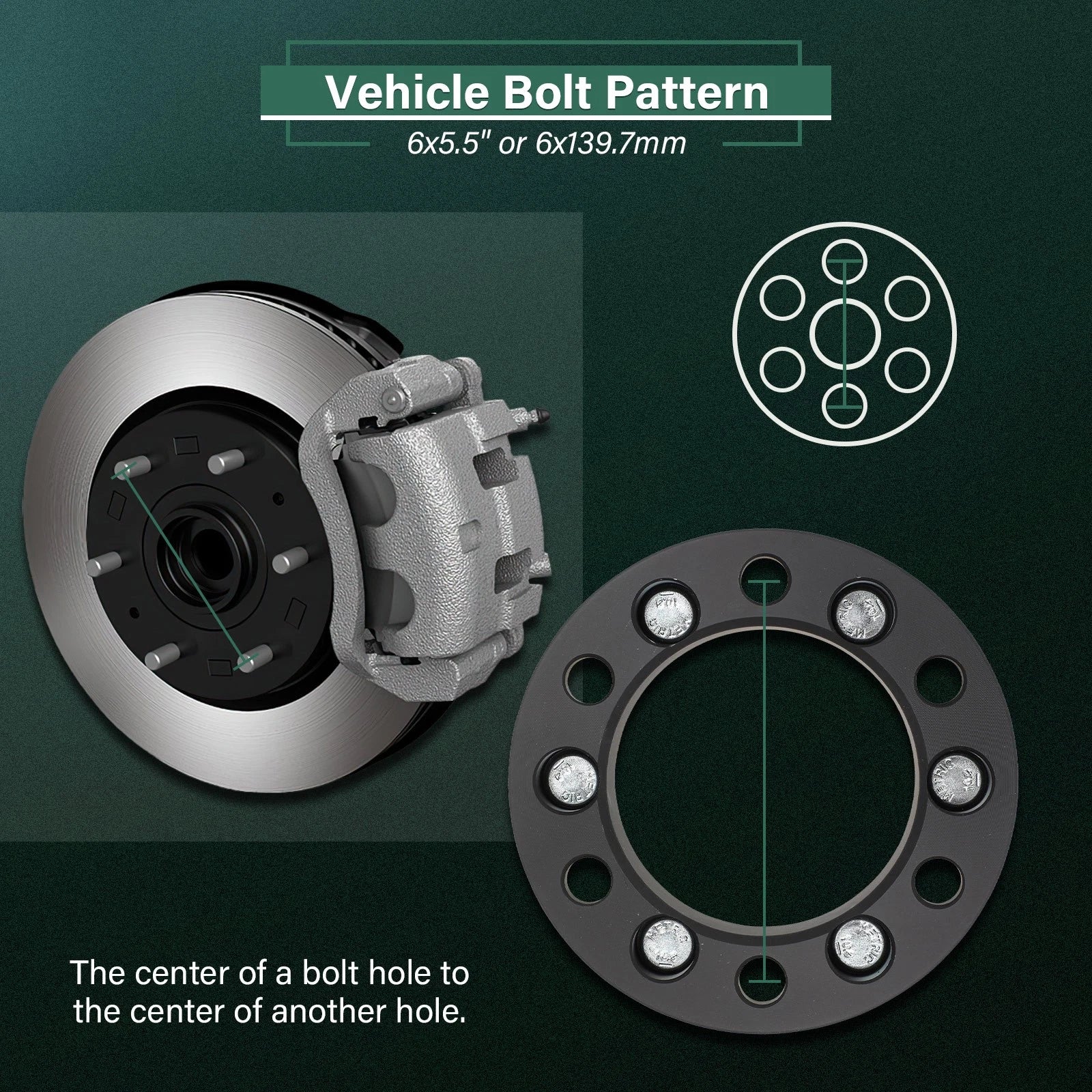 4X 1.5" Wheel Adapters 6x5.5/6x139.7 to 6x135 for Chevrolet GMC