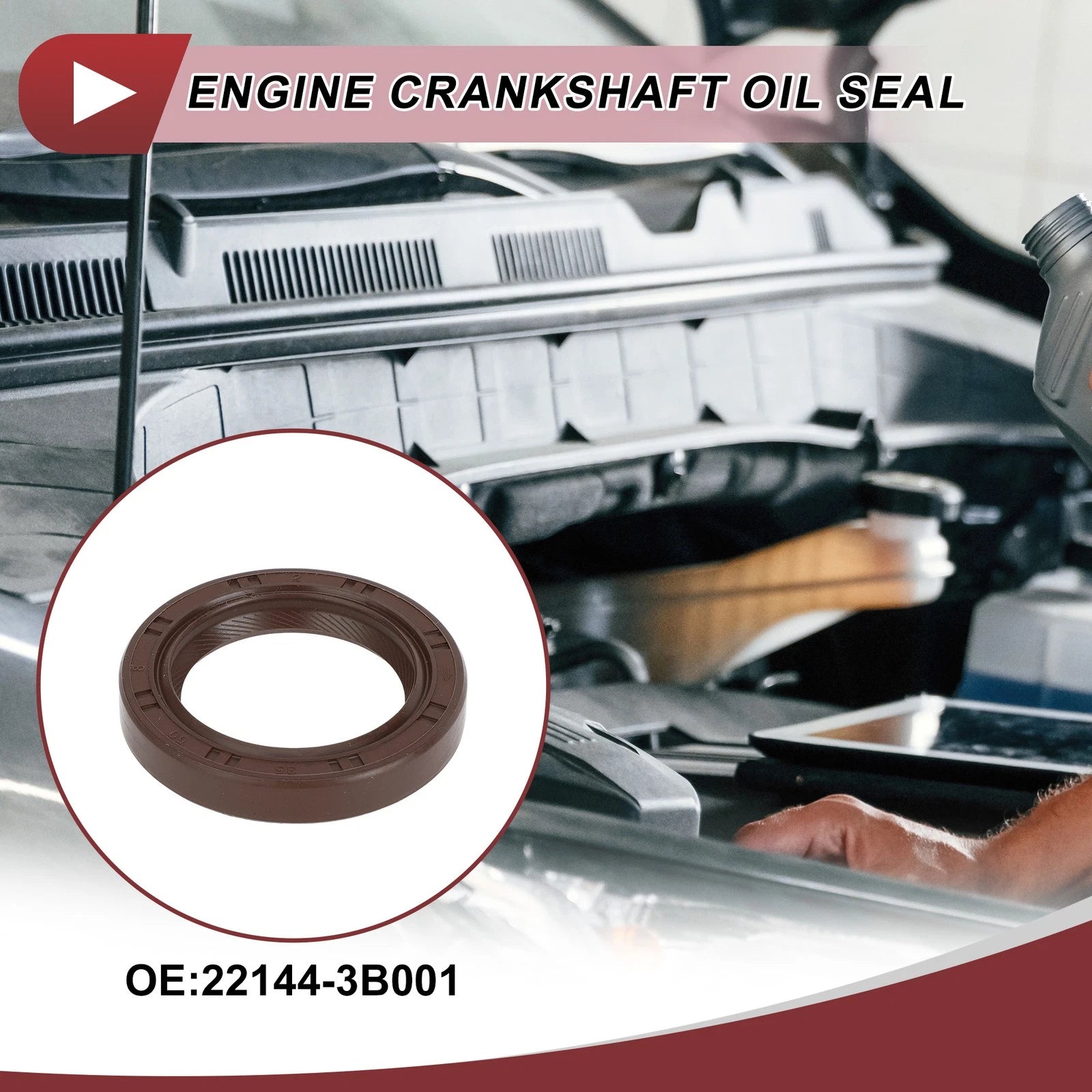 1 Pc Front Crankshaft Oil Seal for Hyundai Elantra, Kia (2011–2016) No. 22144-3B001
