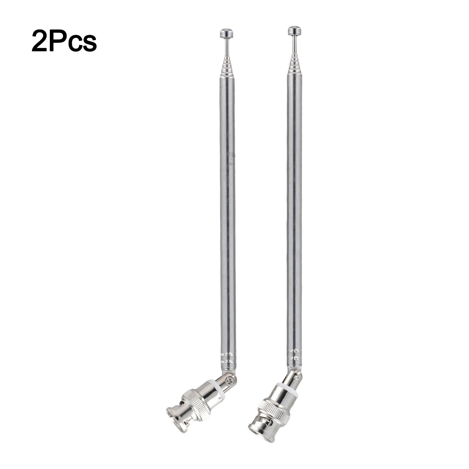 2X Telescopic BNC Antenna 7 Sections for Radio Scanner (VHF UHF AM FM)