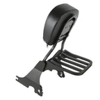 Chrome/Black Backrest Sissy Bar Luggage Rack for Harley Sportster (2004-2022)