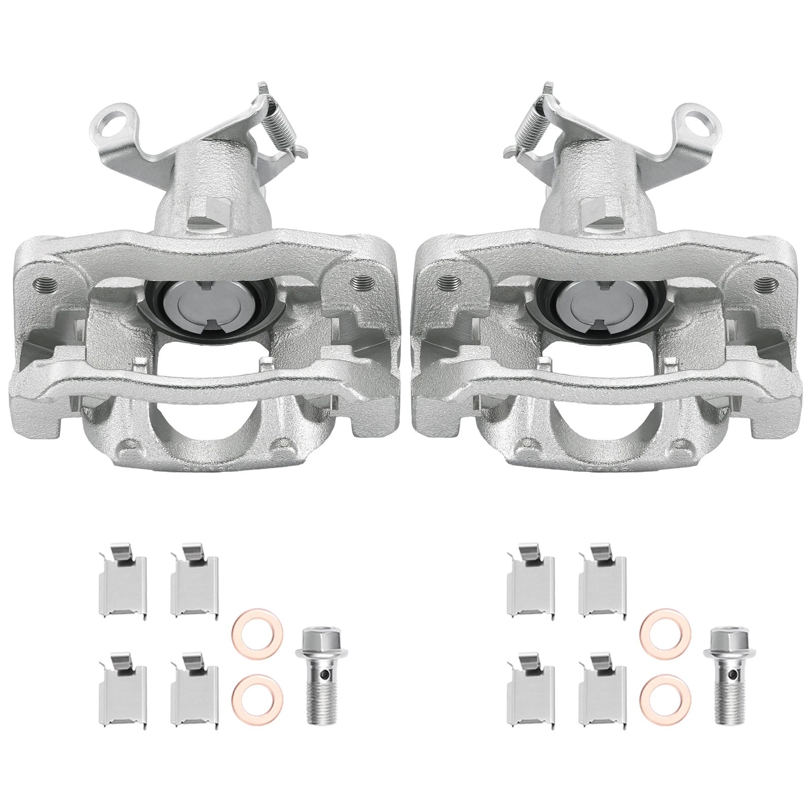 Pair Rear Disc Brake Caliper Left + Right w/ Bracket for Dodge Journey (2009–2012)