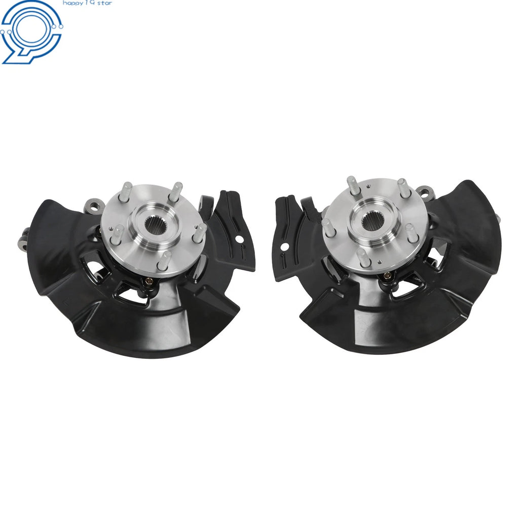 Pair Front Steering Knuckles & Wheel Hub Bearings for Hyundai Sonata (2011-2013)