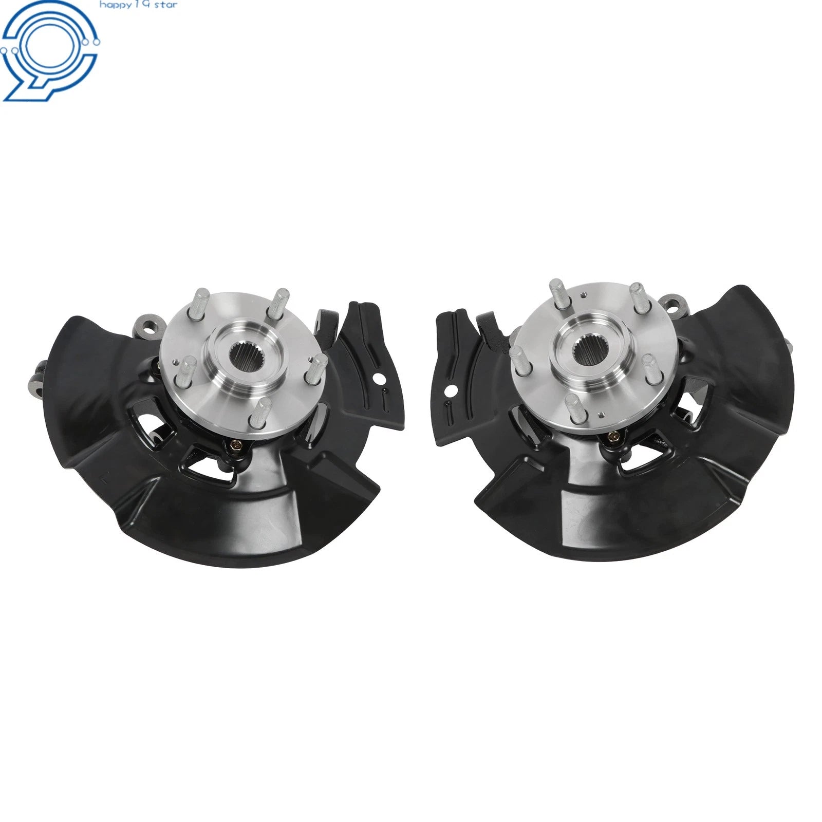 Pair Front Steering Knuckles & Wheel Hub Bearings for Hyundai Sonata (2011-2013)