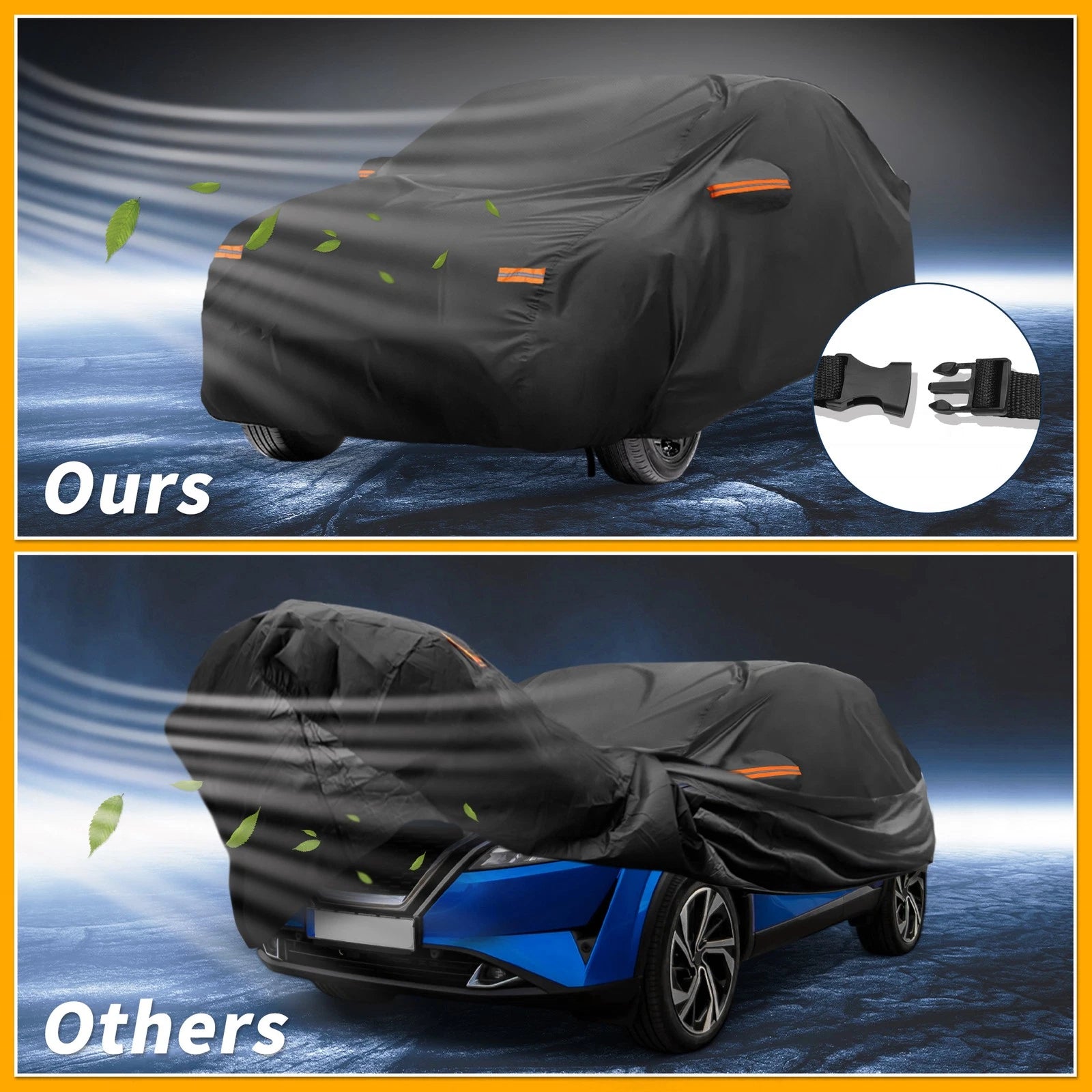 Car Cover Waterproof All Weather for Nissan Qashqai (190T-PU)