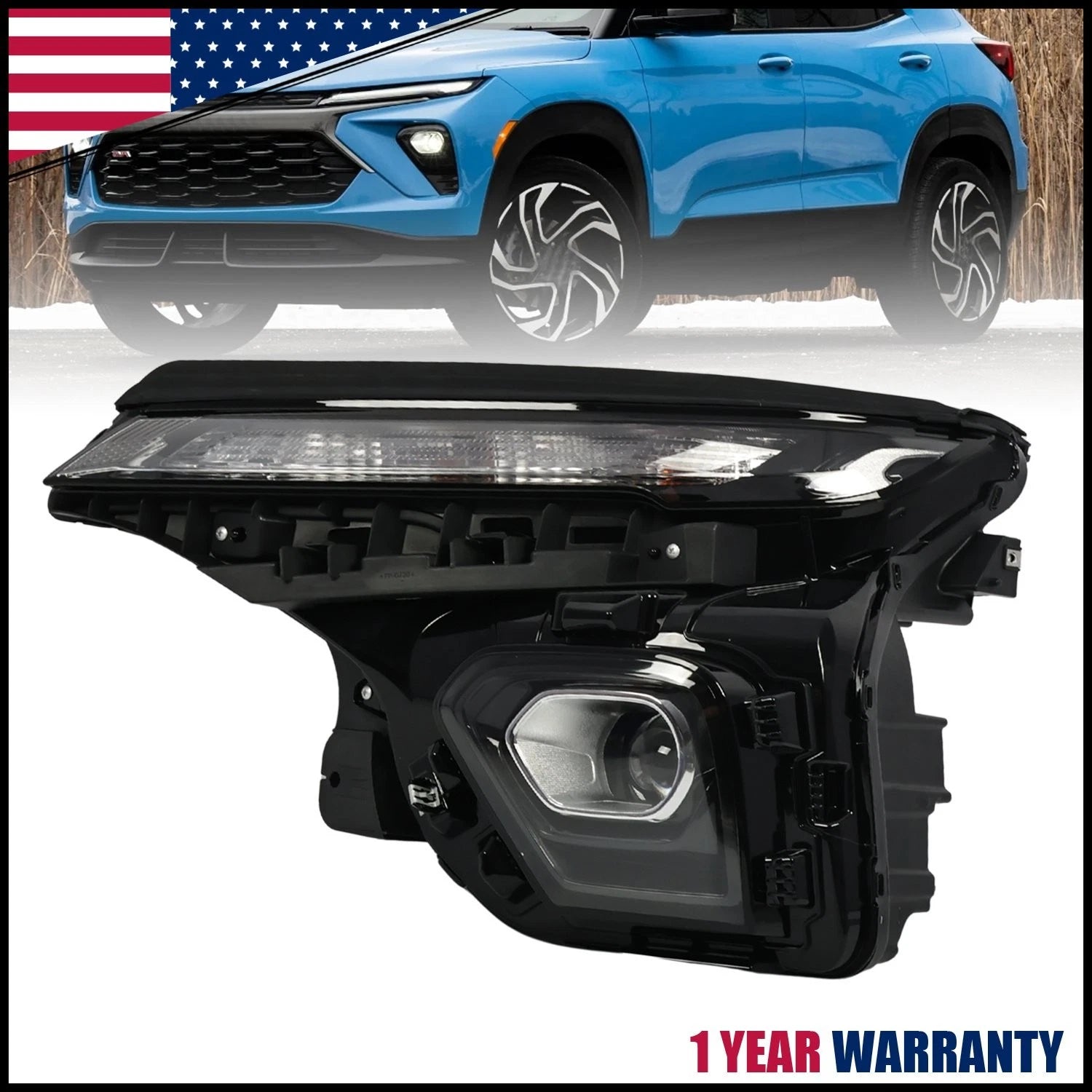 LED Headlight for Chevy Trailblazer (2024–2025) Left Halogen Signal Lamp Projector