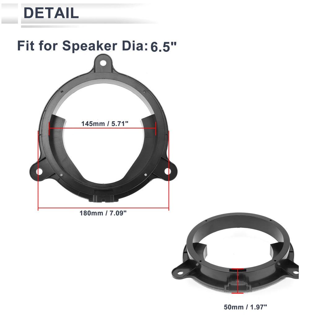 Set of 2 Speaker Spacer Rings for Mazda 6.5" 