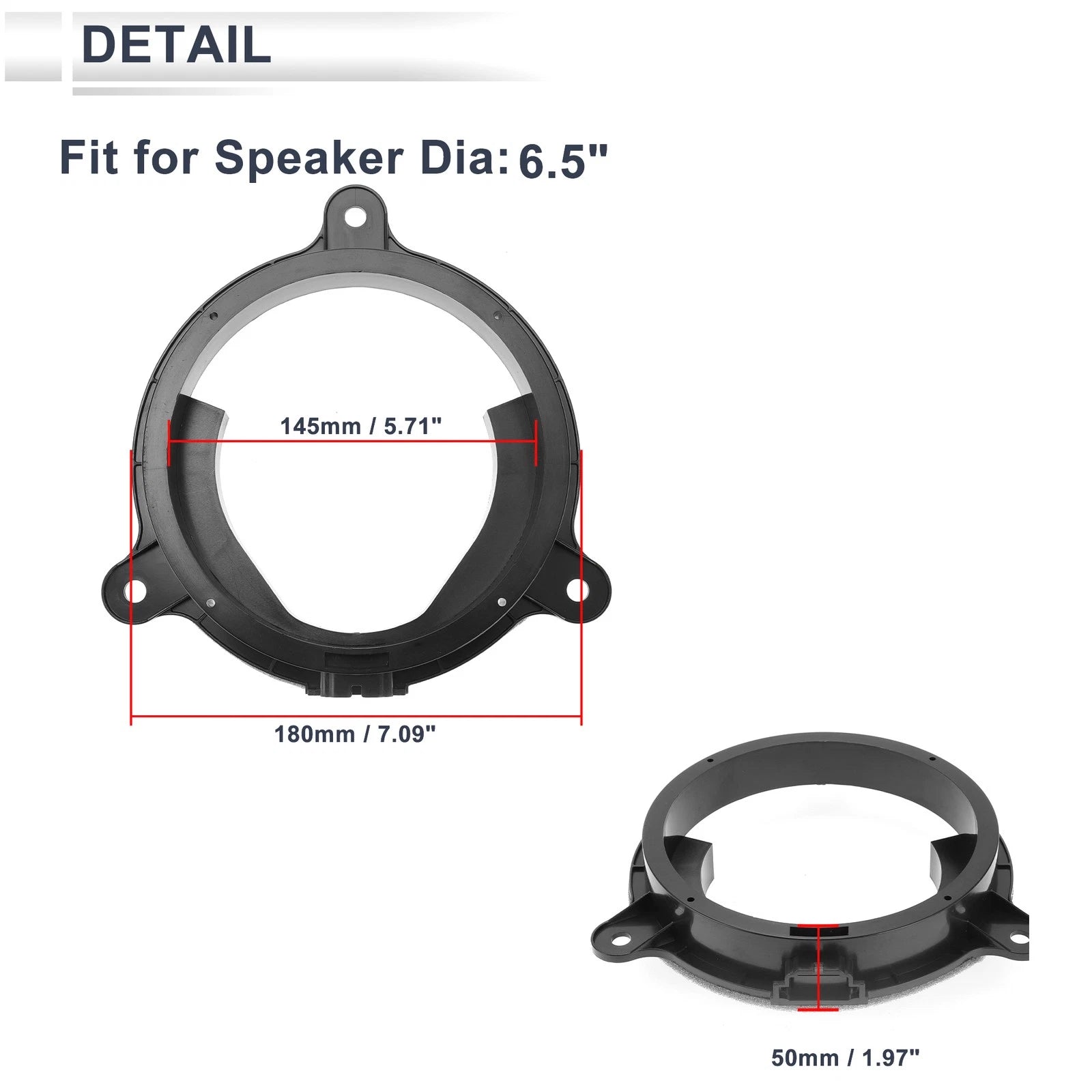 Set of 2 Speaker Spacer Rings for Mazda 6.5" 