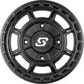 Set of 4 Rift Wheels 14x7 4/137 5+2 +10mm Black Satin for Sedona ATV/UTV (2010–2023)