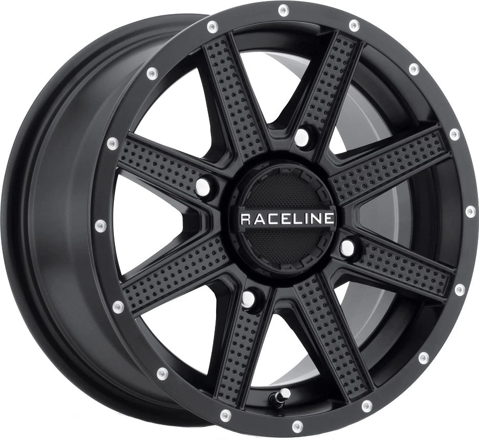 Raceline Hostage Wheel 14x7 4/110 2+5 Black for Honda TRX500 Foreman (2005–2023)