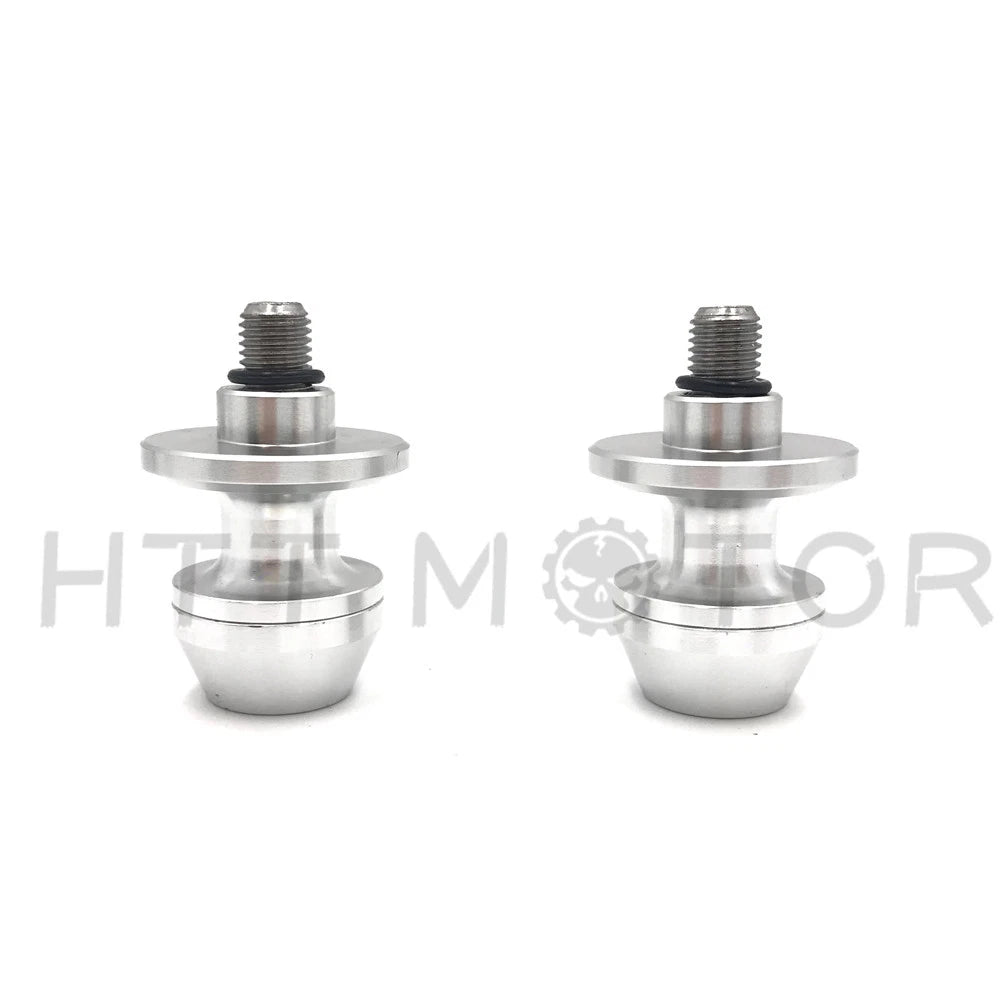 2X CNC Swingarm Spools Sliders for Universal Motorcycle 6MM Silver