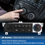 A/C Heater Climate Control Module Panel for Honda Odyssey (1998–2004) No. 599-268