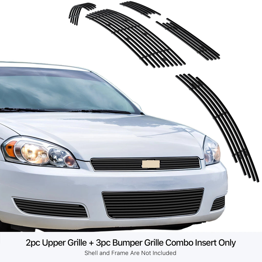 Stainless Black Billet Grille Combo for Chevy Impala (2006-2013)