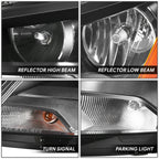 Left Headlight for VW Passat (2012–2015) OE Style Black Housing Amber Corner