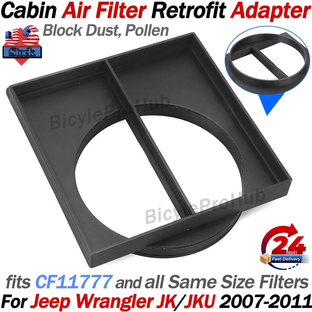 Cabin Air Filter Retrofit Adapter Kit for Jeep Wrangler JK JKU (2007–2011) CF11777