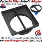 Cabin Air Filter Retrofit Adapter Kit for Jeep Wrangler JK JKU (2007–2011) CF11777
