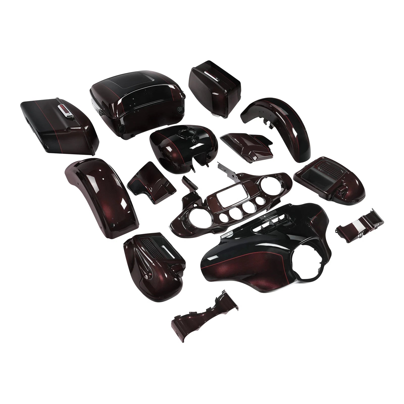 Fairing Bodywork Kit for Harley Electra Glide (2014–2024) Midnight Crimson/Vivid Black