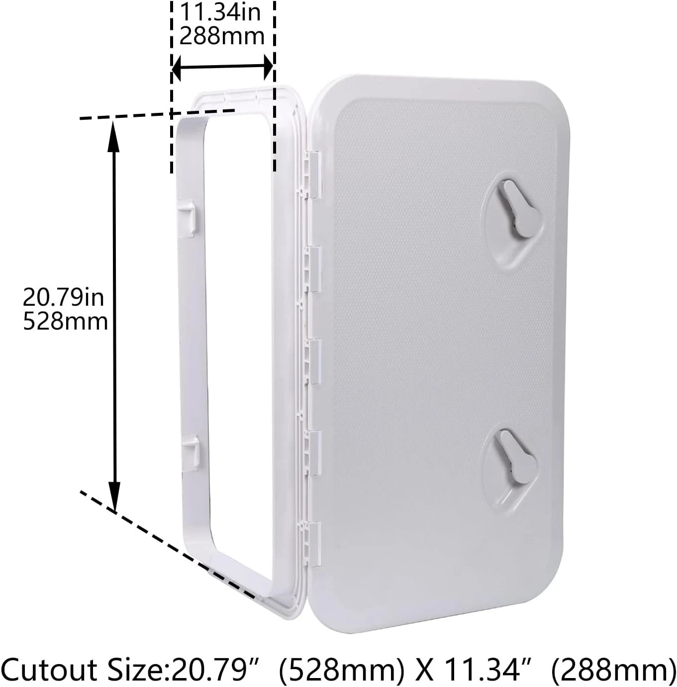 24" x 14" Marine Deck Hatch Access Hatch & Lid (606 x 353mm) White