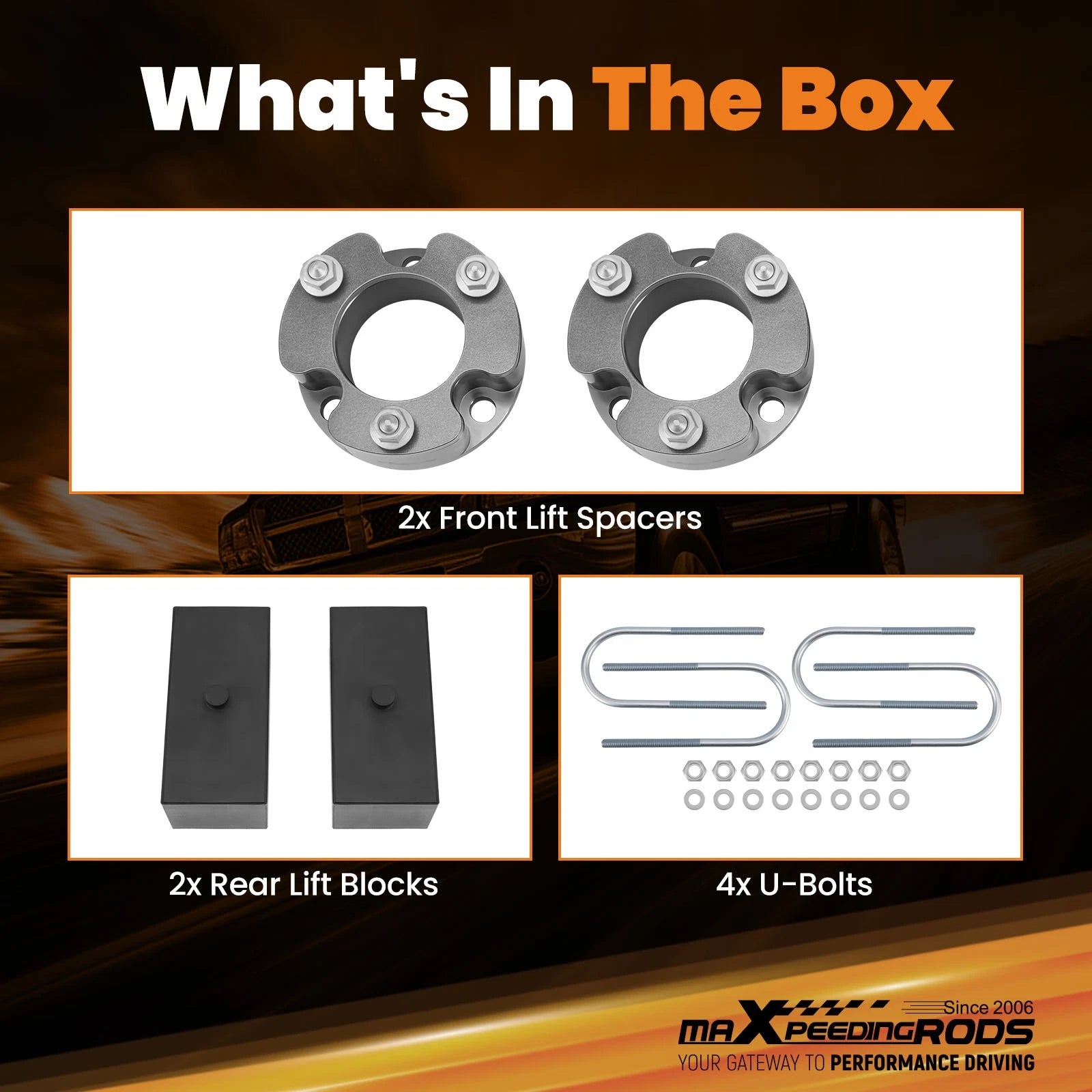 3" Front 2" Rear Lift Kit for Dodge Dakota/Raider (2005-2010)