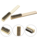 Set of 2 Stainless Steel Wire Brushes for Metal Rust Cleaning Tool