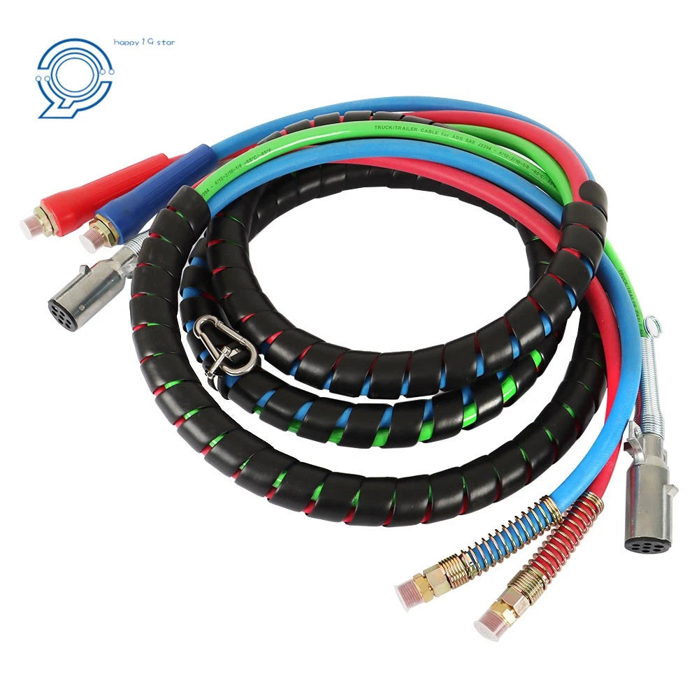 3-in-1 Air Line Hose Assembly for Semi Truck Tractor (15FT)