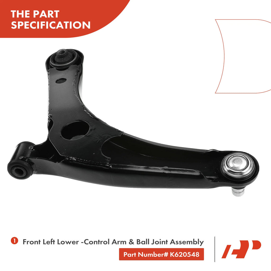 2X Front Lower Control Arm Ball Joint for Mitsubishi Lancer (2002-2017)