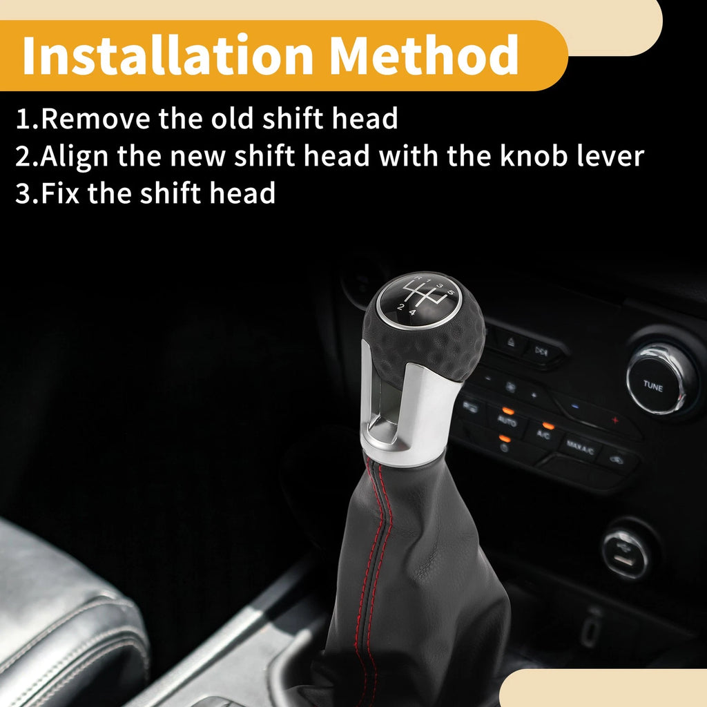 5 Speed Gear Shifter Knob with Cover for Volkswagen Golf GTI (2013–2018)