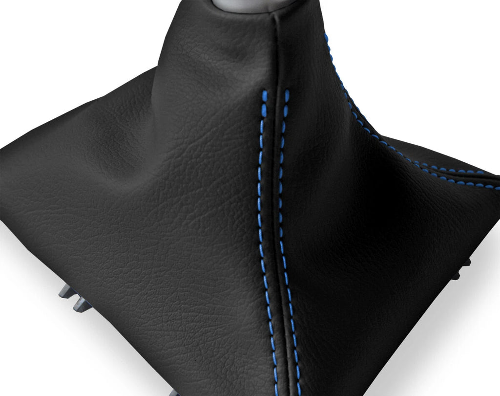 Leather Manual Shift Boot Cover for BMW F30 F31 F32 F33 (2014–2019) Blue Stitch