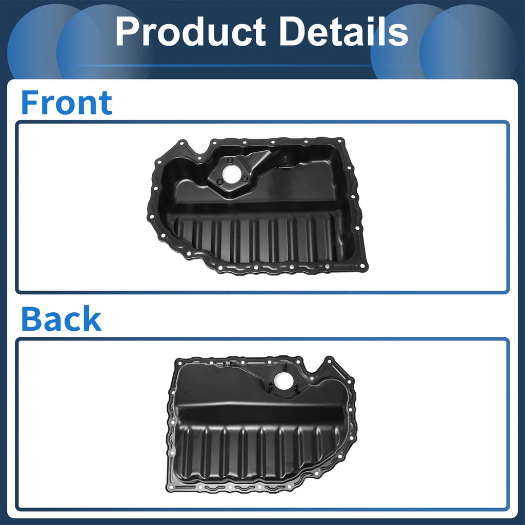 1 Pc Engine Oil Pan No.06J103600E for Audi Q3 (2015–2018) Iron Black
