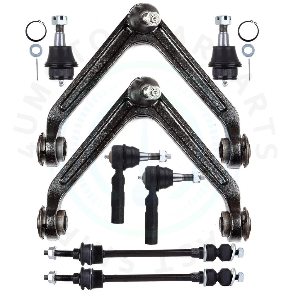 Set of 8 Front Upper Control Arm Tie Rod Ends for Dodge Ram 1500 (2002–2005)