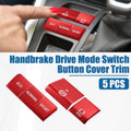 5X Handbrake Drive Mode Button Metal Cover Trim for Toyota RAV4 (2019–2022) Red